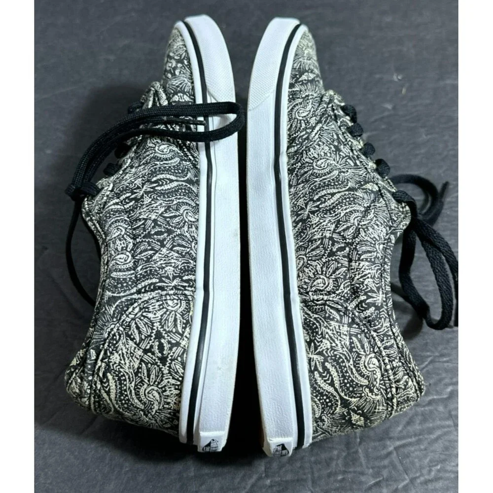 Vans Atwood Low Black Paisley Print Canvas Skate Shoes Women's Size 7 - Picture 6 of 8